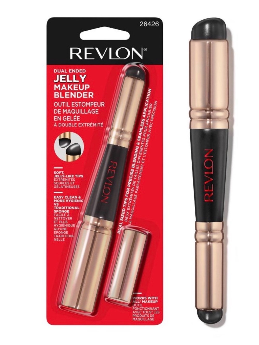 Revlon Dual-Ended Jelly Makeup Blender - Black and Rose Gold
